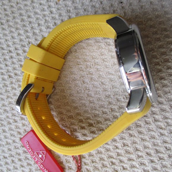 Swiss Legend Men's Luxury Planetimer Watch, w/Yellow Band, Swiss Made, Brand New - Picture 8 of 9